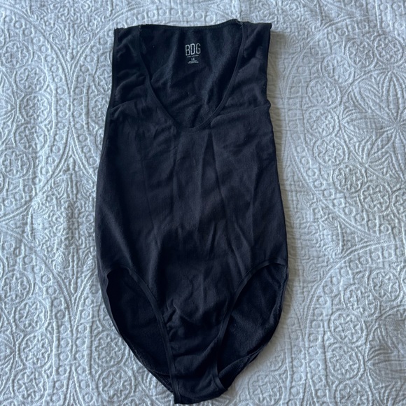 BDG Stretchy Dark Grey Bodysuit - Picture 1 of 3